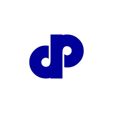 clourfull letter dp logo vector