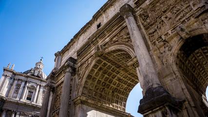 Obraz premium Arch of Septimius Severus in the Roman Forum, Rome, Italy