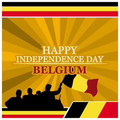 Vector illustration. background Belgium national holiday of July 21. Happy Independence Day. designs for posters, backgrounds, cards, banners, stickers, etc