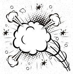 Blank text comic  speech bubbles in pop art style