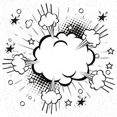 Blank text comic  speech bubbles in pop art style