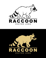 Raccoon vector logo illustration © Gala Che