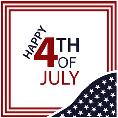 Vector illustration. background American independence day of July 4. Happy 4th of July.  Designs for posters, backgrounds, cards, banners, stickers, etc
