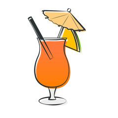 Abstract delicious cocktail