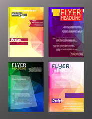 Vector Brochure Flyer Design Layout Templates. Abstract