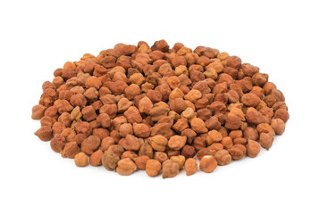 Heap of Black Chick Pea or Kala Chana isolated on White Background