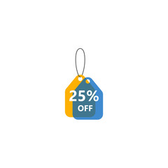 Discount Tag 25% off Vector Template Design Illustration
