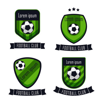 Football Club Logo Vector Template Design Illustration