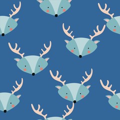 Seamless pattern animal forest background
