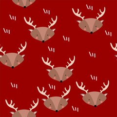 Seamless pattern animal forest background
