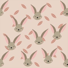 Seamless pattern animal forest background
