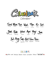 달력 / 손으로 그린 달력 이미지