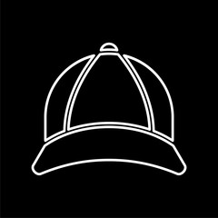 Cap icon on dark background