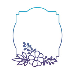 elegant frame with floral decoration vector illustration design