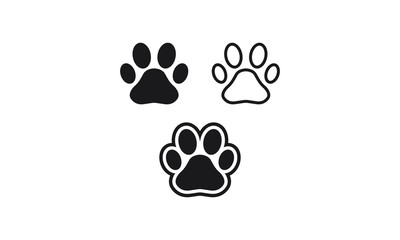 Paw Print vector logo symbol icon © acr23