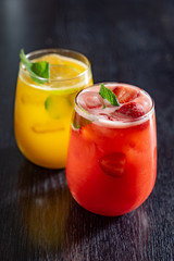 summer lemonade with fruits