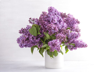 Beautiful bouquet of fresh lilac flowers