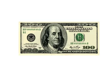 Fotobehang hundred dollar bill. vector illustration © ilyanatty