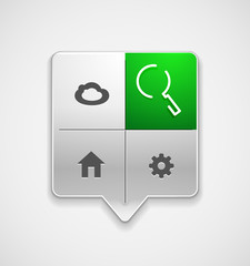 Search magnifyier web button, magnify icon. Modern magnifying glass sign, web site design or mobile app