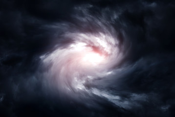 Blurred Whirlwind in the Clouds