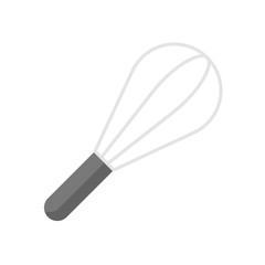 Egg whisk icon, bakery equipment flat design