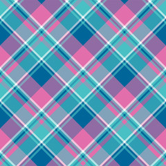 Baby girl pink pastel color plaid seamless pattern