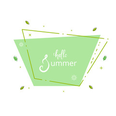 Hello Summer card. Vector illustration.
