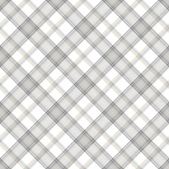 Tartan Seamless Pattern Background in Pastel Grey, Dusty Beige And White  Color  Plaid
