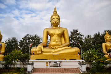 Buddha and sunset