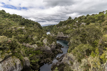 Aratiatia Dam on the Waikato River, New Zealand