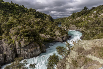 Naklejka na ściany i meble Aratiatia Dam on the Waikato River, New Zealand