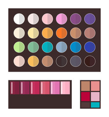 Make Up Eyeshadows Collection Vector Illustration