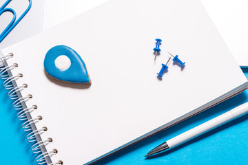 Gingerbread map pin, zip code