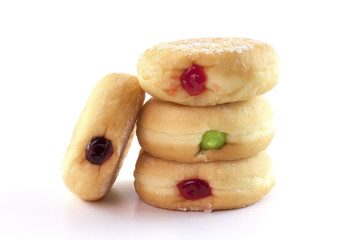 donut stuffed isolated white background