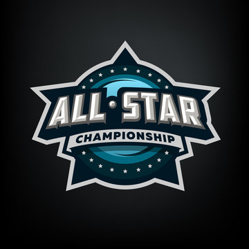 All star sports, template logo design.