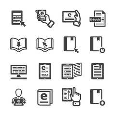 Ebook icon set