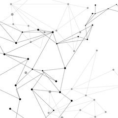 Network Connecting dot polygon background : Concept of Network, Business, Connecting, Molecule, Data, Chemical