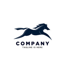 Fototapeta premium Simple run horse jump logo