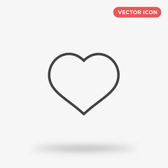 Line heart icon isolated on white background