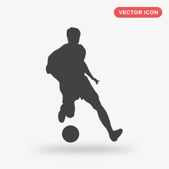 Fototapeta na wymiar Football player icon isolated on white background