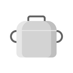 Cooking pot icon, flat design isolated vector