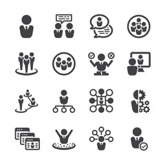 Businessman icon set 