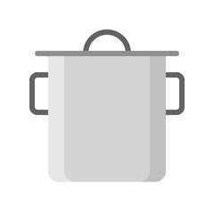 Strew pot icon, flat design isolated vector