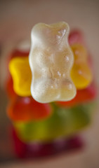 different colorful gummy bears