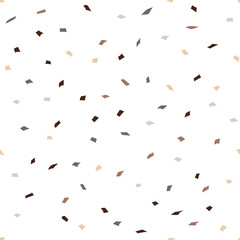 Seamless pattern, abstract falling confetti with white background, vector illustration