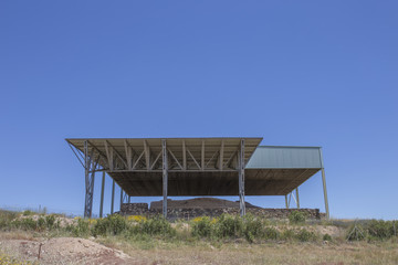 La Mata Tartessian building. Site exterior view