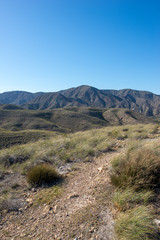 Hiking in the mountains of Carboneras in Almeria