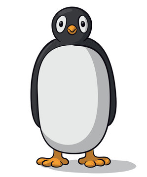 vector drawing of a cute penguin