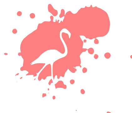 Flamingo im Farbklecks