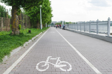 Bicycle path on the pier